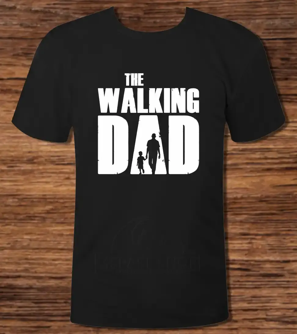 Тениска с декоративен печат The Walking Dad